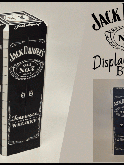 Jack Daniel's Old No. 7 folding door display box for bottle display