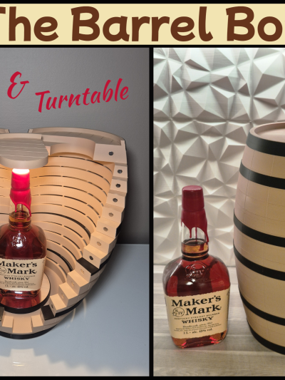 The Barrel Box folding door bottle display box