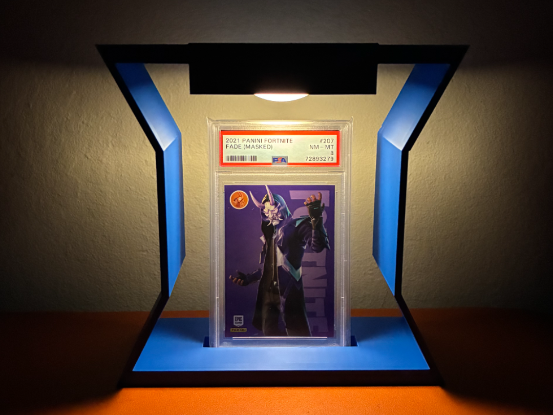 Hourglass PSA or CGC graded card holder with puck light