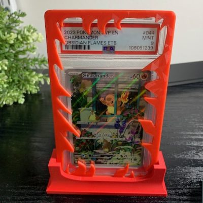 PSA graded card bumper with fire design