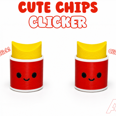 Cute chips clicker fidget toy