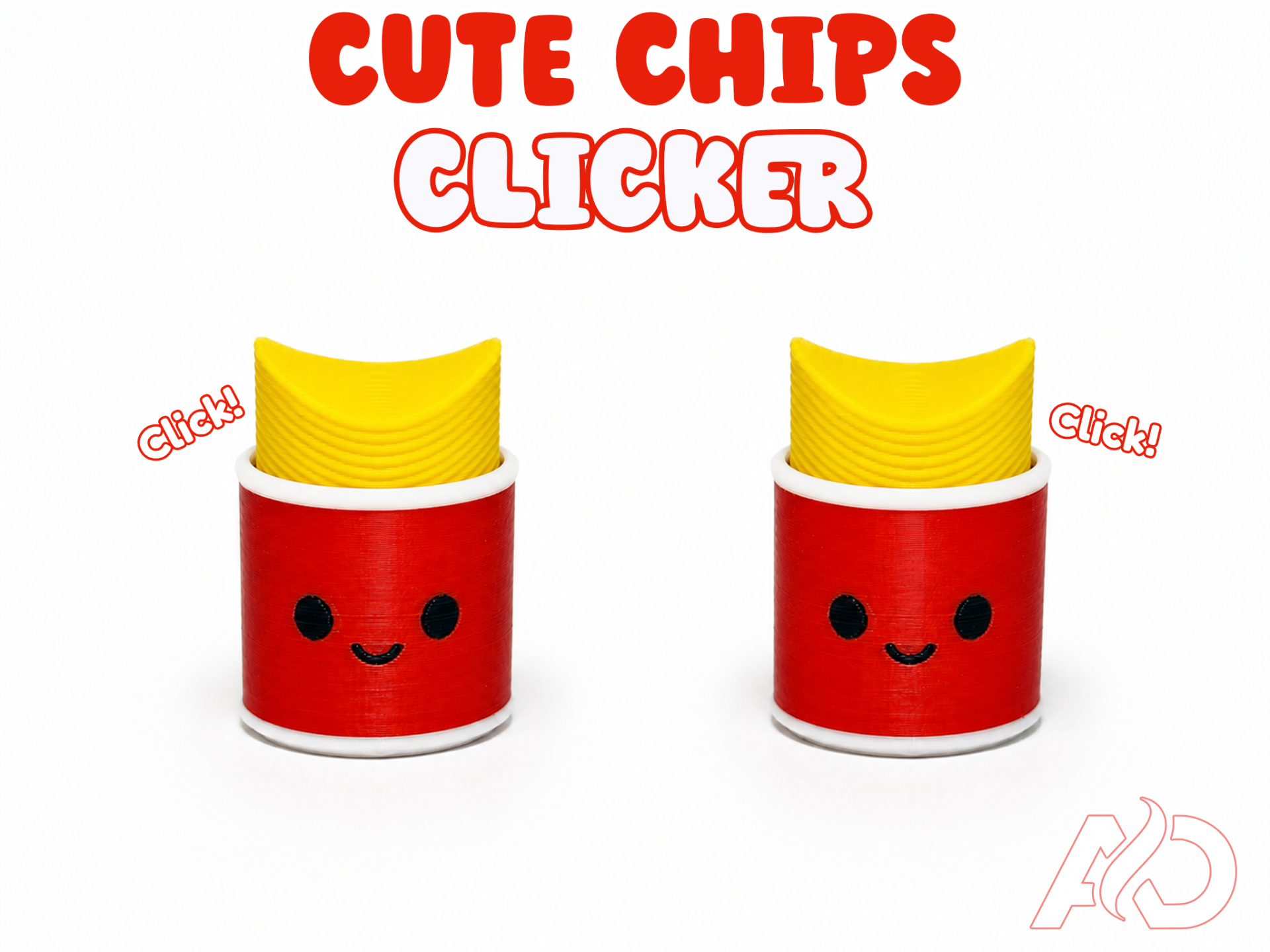 Cute chips clicker fidget toy