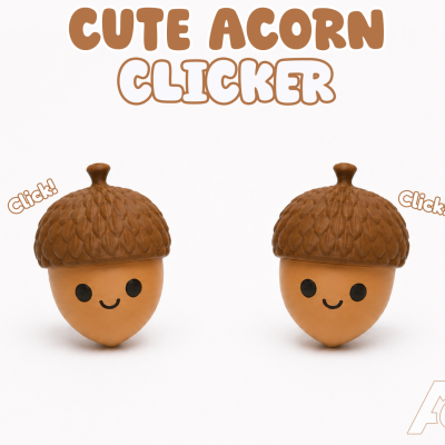 Cute acorn mechanical-switch clicker fidget