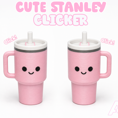 Cute Stanley-style tumbler clicker fidget toy