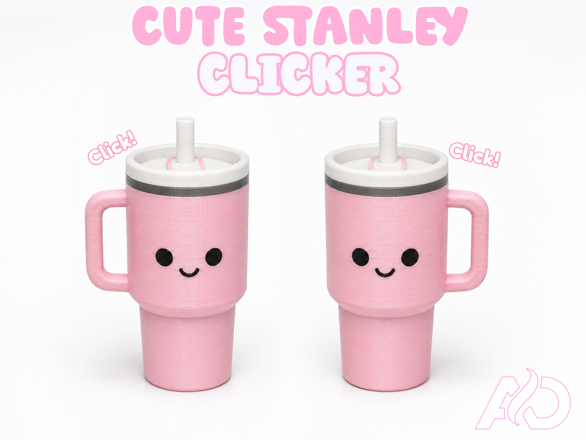 Cute Stanley-style tumbler clicker fidget toy