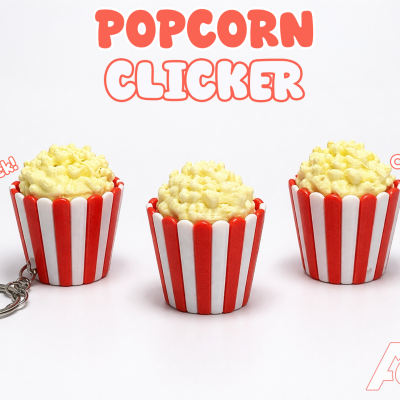 Striped popcorn bucket mechanical-switch clicker fidget