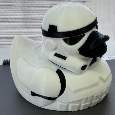 White-armored space trooper collectible duck