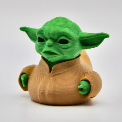 Green-eared wise space-master-style collectible duck