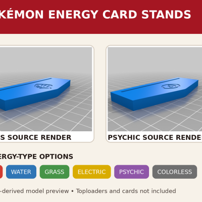 Pokémon Energy card stands source renders with six available Energy-type options