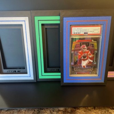 PSA magnetic card display frame in multiple color combinations