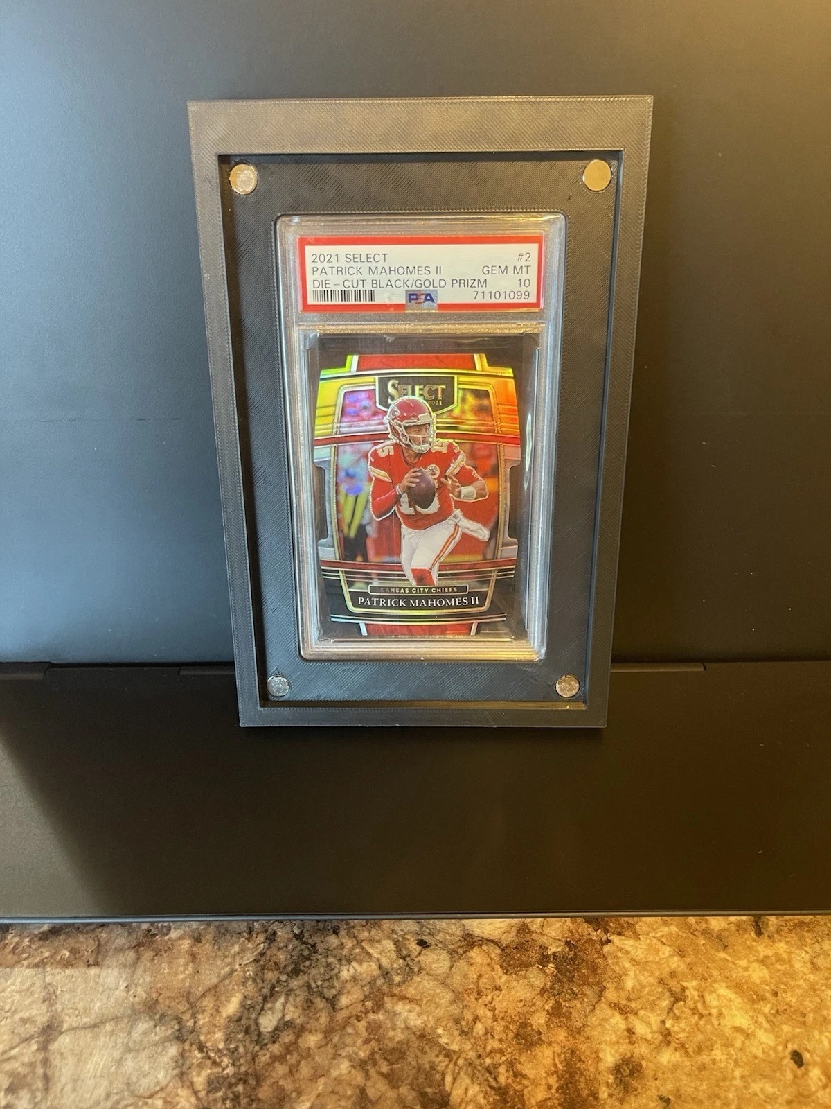 PSA magnetic card display frame product view